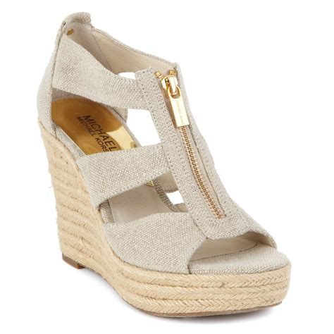 michael michael kors damita platform wedge sandals women's shoes|Michael Michael Kors Damita Platform Wedge Sandals.